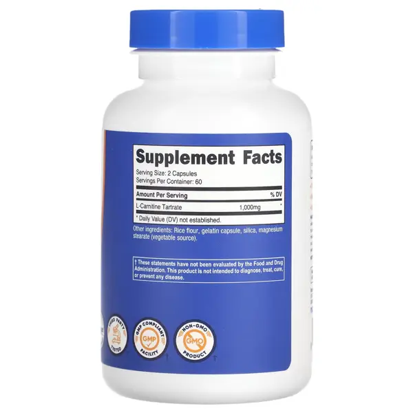 Nutricost L-carnitine Tartrate 1000mg Capsules